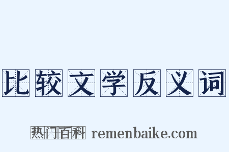 比较文学反义词是什么意思的图片